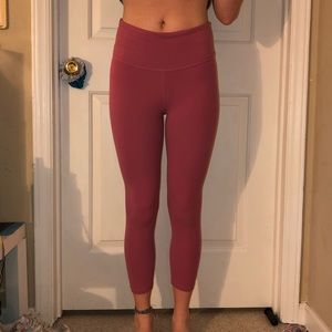 Pink athleta capri leggings